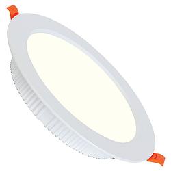 Foto van Led downlight - alexy - inbouw rond 30w - natuurlijk wit 4200k - mat wit aluminium - ø230mm