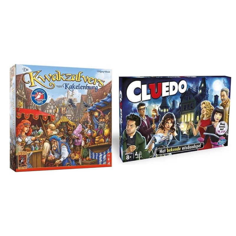 Foto van Spellenbundel - 2 stuks - de kwakzalvers van kakelenburg & hasbro cluedo