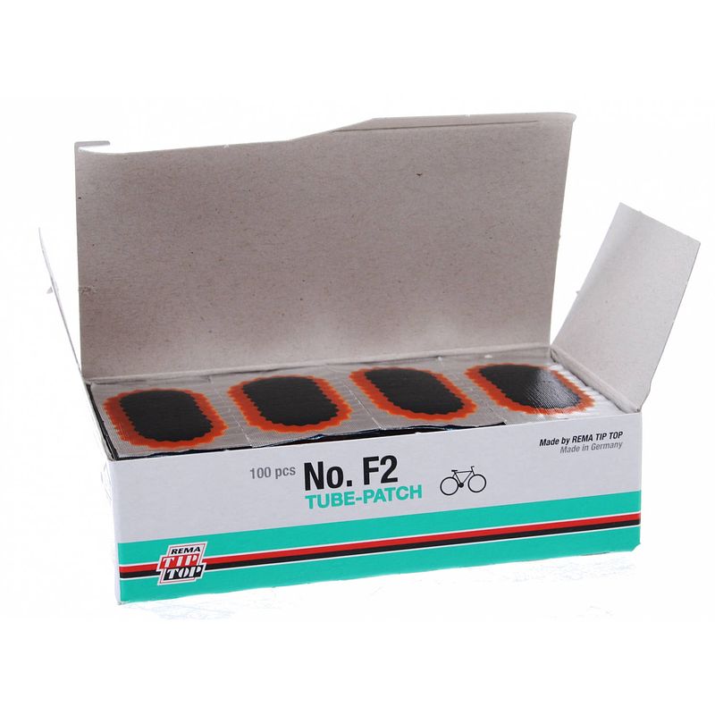 Foto van Rema tip top reparatiepleister fietsband f2 43x17 mm 100 st.