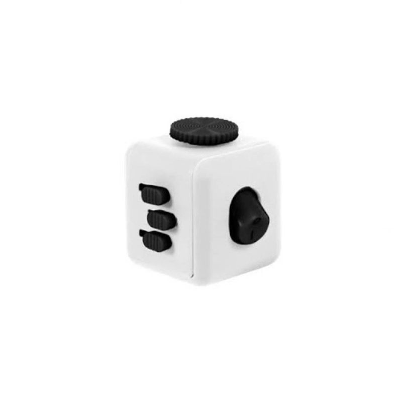 Foto van Banzaa fidget cube - wriemelkubus -anti-stress speelgoed - wriemel stick - wit zwart