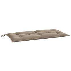 Foto van The living store tuinbankkussen - oxford stof - 100 x 50 x 7 cm - taupe - waterafstotend