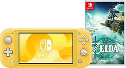 Foto van Nintendo switch lite geel + zelda: tears of the kingdom