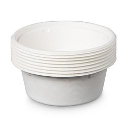 Foto van Kommen bagasse - ø13 cm - set van 8