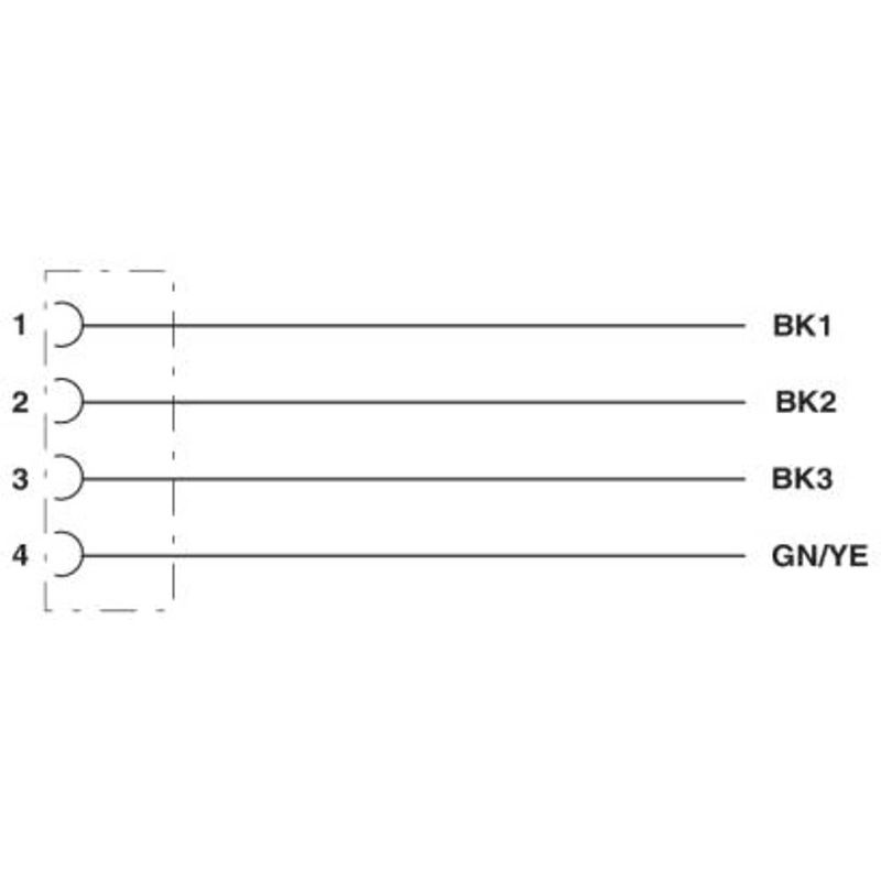 Foto van Phoenix contact 1408844 sensor/actuator aansluitkabel aantal polen: 4 2.00 m 1 stuk(s)