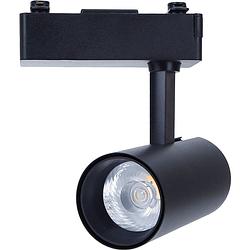 Foto van Led railverlichting - track spot - aigi - 1 fase - 10w - helder/koud wit 6500k - rond - zwart