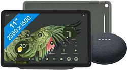 Foto van Google pixel tablet 256gb wifi grijs + pixel tablet back cover grijs + nest mini grijs