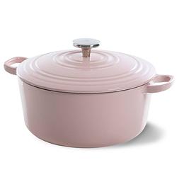 Foto van Bk bourgogne braadpan - dusky pink - 28 cm - gietijzer