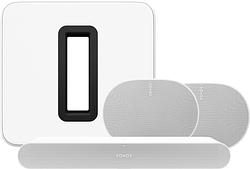 Foto van Sonos ray wit + 2x era 300 wit + sub g3 wit