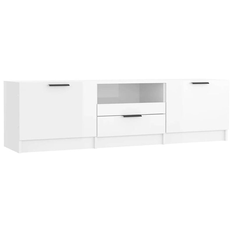 Foto van The living store tv-meubel - trendy - tv-meubel - afmetingen- 140 x 35 x 40 cm - kleur- hoogglans wit