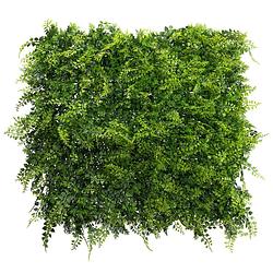 Foto van Kopu® kunstplant wandpaneel plantenmat 50x50x7 cm varens - groen