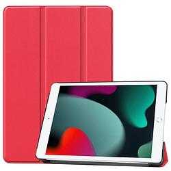 Foto van Basey ipad 10.2 2020 hoes book case hoesje - ipad 10.2 2020 hoesje hard cover case hoes - rood