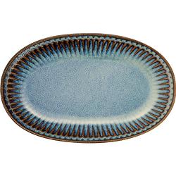 Foto van Greengate biscuit bord (serveerbord) alice oyster blauw (14.5 x 23 cm)
