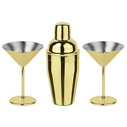 Foto van Paderno cocktailset paderno martini goud 3-delig