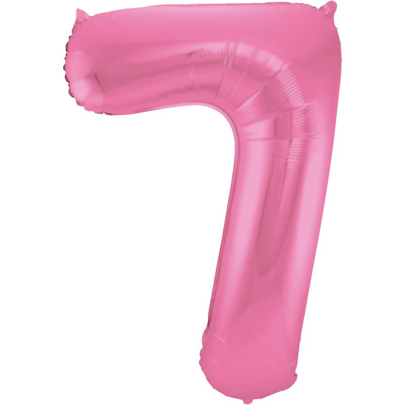 Foto van Folat ballon cijfer ""7"" 86 cm folie roze