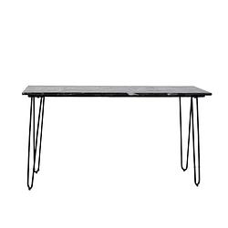 Foto van Giga meubel sidetable zwart marmer - zwart ijzer - 140x40x76cm