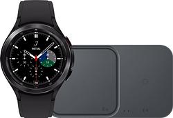 Foto van Samsung galaxy watch4 classic 42 mm zwart + duo draadloze oplader 15w zwart