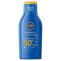 Foto van 1+1 gratis | nivea sun protect & hydrate 50+ zeer hoog 100ml aanbieding bij jumbo