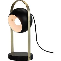 Foto van Dyberg larsen tafellamp geneve led 35 cm e14 staal 40w zwart