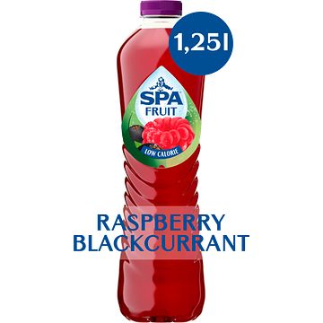 Foto van Spa fruit nietbruisende fruitige frisdrank raspberry blackcurrant 1, 25l bij jumbo