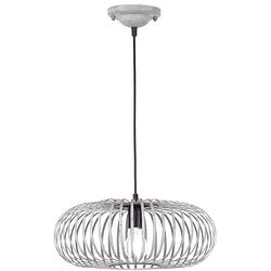 Foto van Led hanglamp - hangverlichting - trion johy - e27 fitting - rond - antiek grijs - aluminium