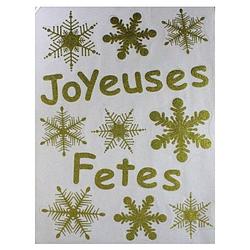 Foto van Peha stickerset ""joyeuses fetes"" 49 x 69 cm goud