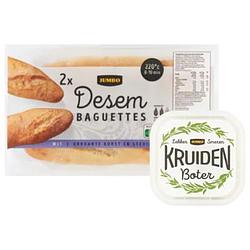 Foto van Jumbo desem baguettes met kruidenboter