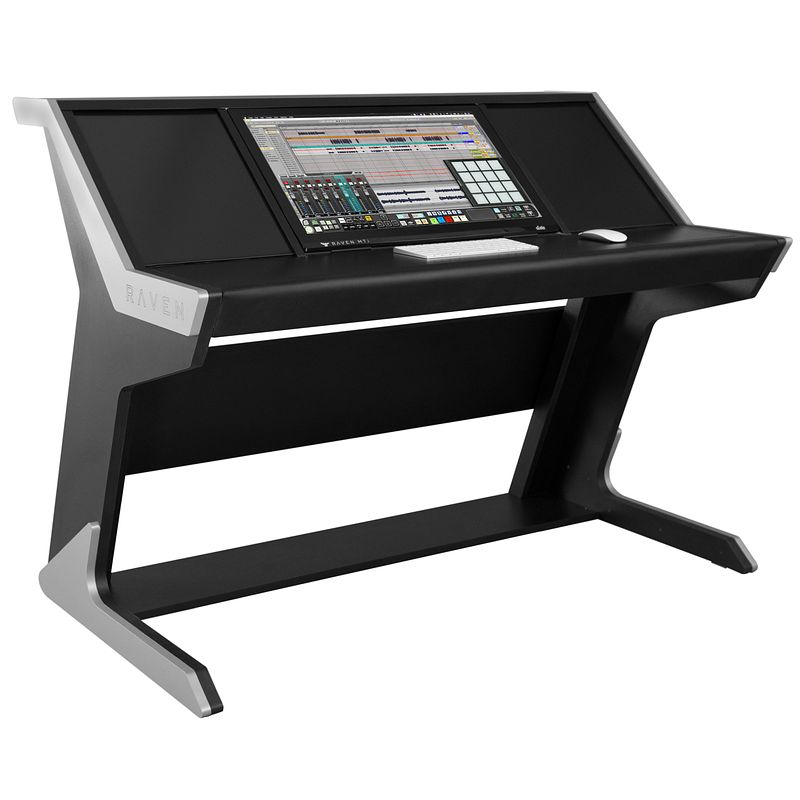 Foto van Steven slate audio raven core station single multitouch daw controller met meubel