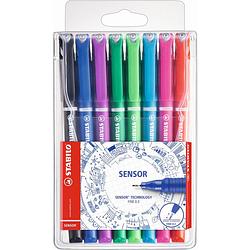 Foto van Fineliners stabilo sensor - 8 stuks - schrijfpen stabilo