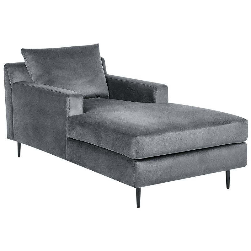 Foto van Beliani gueret - chaise longue-grijs-fluweel