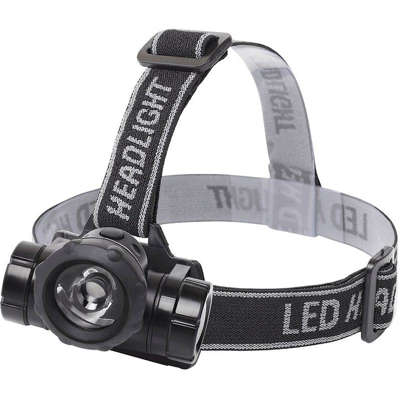 Foto van Led hoofdlamp - aigi buvin - waterdicht - 50 meter - kantelbaar - 1 led - 1.8w - zwart vervangt 10w