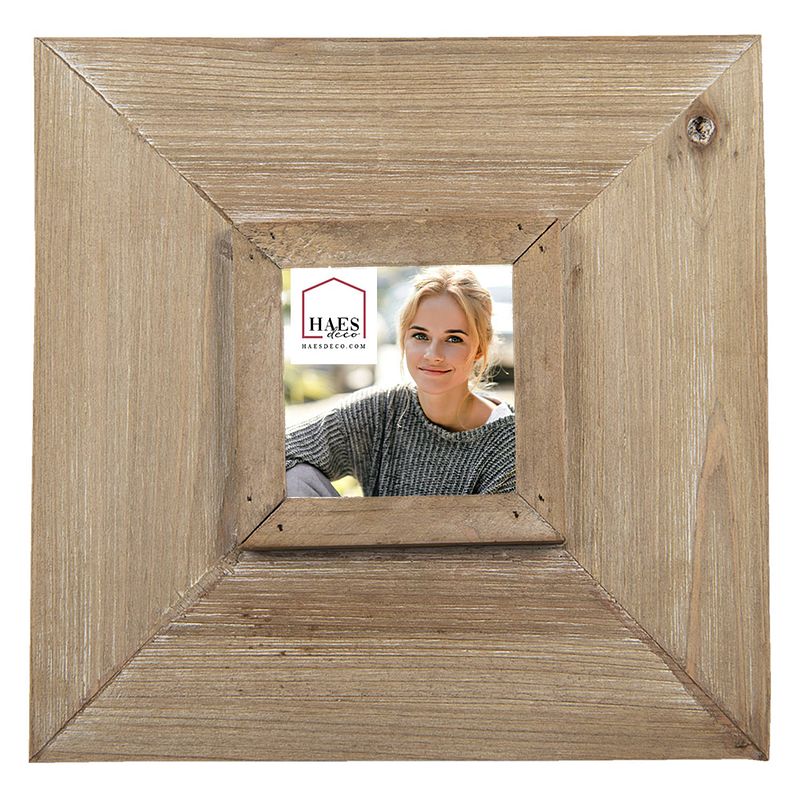 Foto van Haes deco - fotolijst 9x9 bruin, formaat 25x2x25 cm - natural cosy