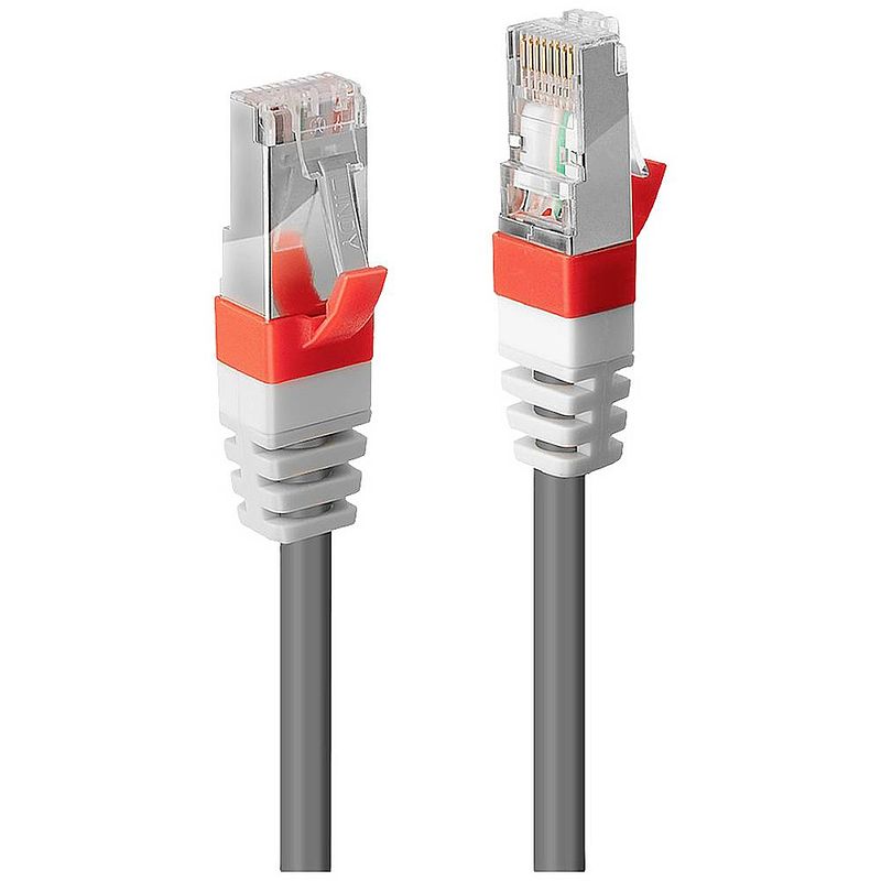 Foto van Lindy 45360 rj45 netwerkkabel, patchkabel cat 6a s/stp 30.00 m grijs 1 stuk(s)