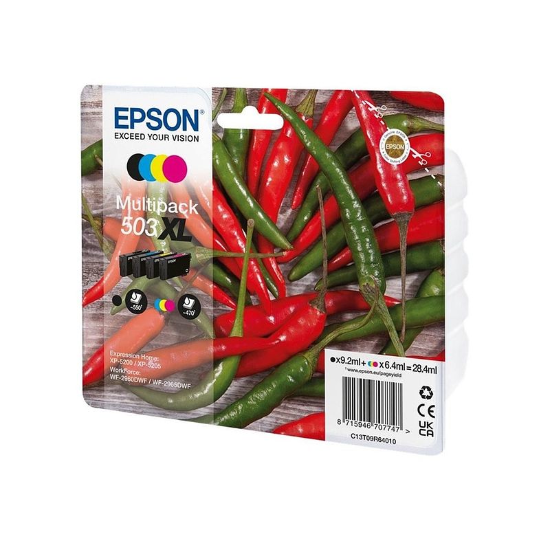 Foto van Epson 503 xl ink 4clr multipak blis inkt