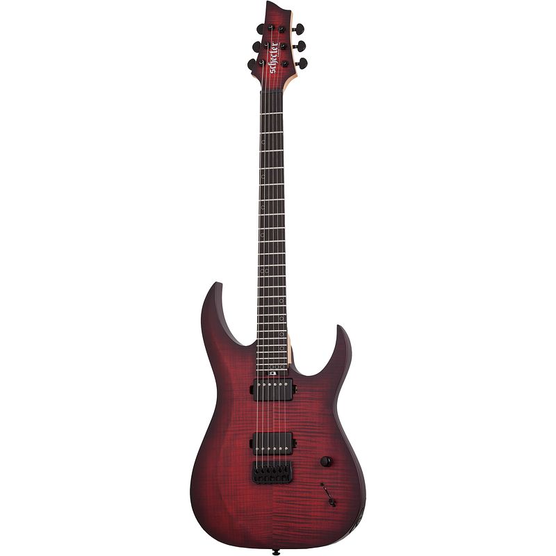 Foto van Schecter sunset-6 extreme elektrische gitaar scarlet burst