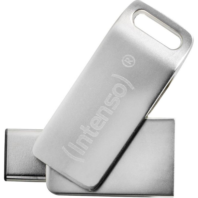 Foto van Intenso cmobile line usb-stick smartphone/tablet zilver 32 gb usb 3.2 gen 1 (usb 3.0)