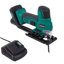 Foto van Vonroc accu decoupeerzaag vpower 20v - ergonomische t-handgreep - instelbare snelheid & zaaghoek - incl. 2.0ah accu en s