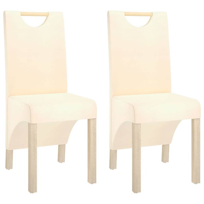 Foto van The living store eetkamerstoel - elegant - stoelen - 42 x 51 x 95 cm - crème