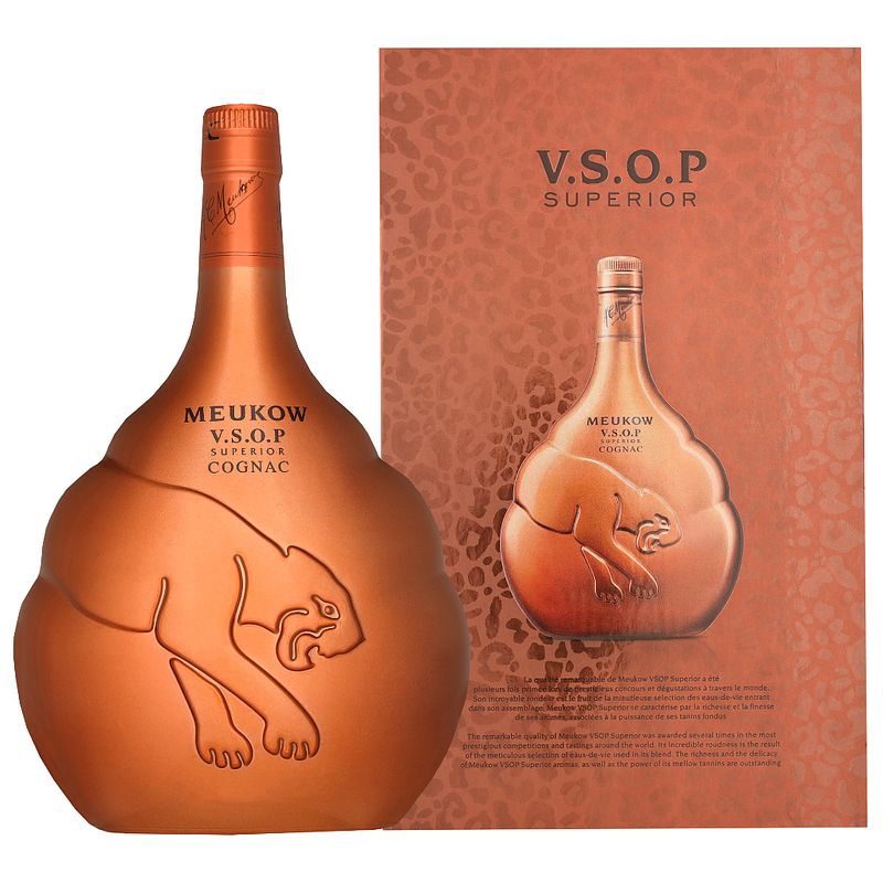 Foto van Meukow vsop copper 70cl cognac + giftbox