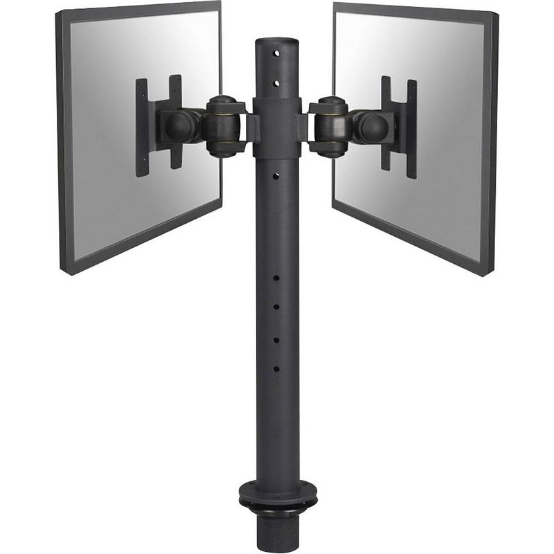 Foto van Neomounts by newstar fpma-d050dblack monitor-tafelbeugel 2-voudig 25,4 cm (10) - 76,2 cm (30) in hoogte verstelbaar, kantelbaar, zwenkbaar, roteerbaar