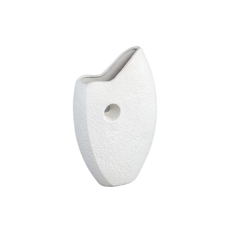 Foto van Ptmd fabiol white ceramic organic statue with hole