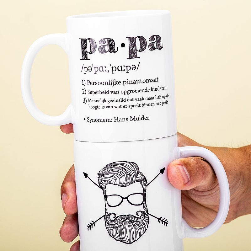 Foto van Gepersonaliseerde mok definitie papa