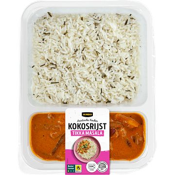 Foto van Jumbo kokosrijst tikka masala 450g aanbieding bij jumbo | 2 voor 7.50