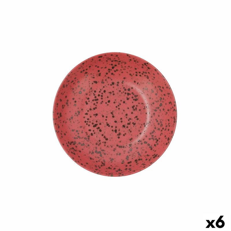 Foto van Diep bord ariane oxide keramisch rood (ø 21 cm) (6 stuks)
