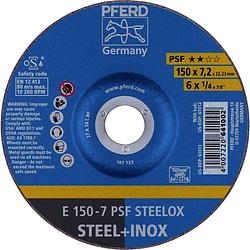 Foto van Pferd 62015640 e 150-7 psf steelox afbraamschijf gebogen 150 mm 22.23 mm 10 stuk(s)