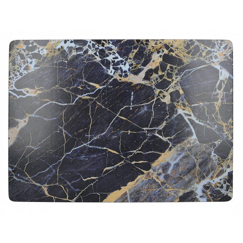 Foto van Creative tops placemats navy marble 40 x 29 cm kurk 4 stuks