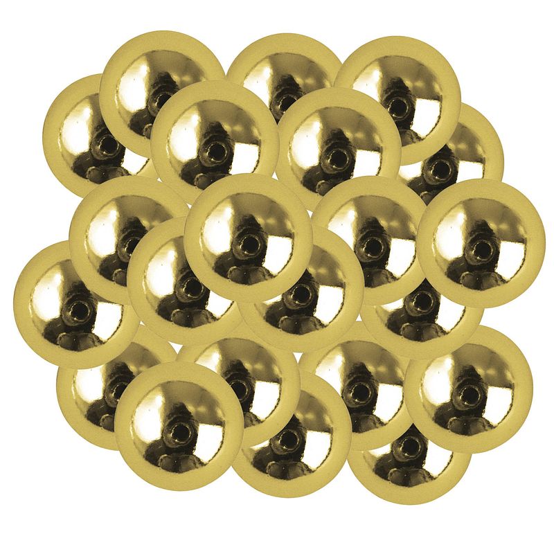 Foto van 22x stuks gouden plastic hobby kralen van 10 mm - hobbykralen
