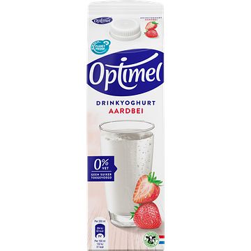 Foto van 2 voor € 3,00 | optimel drinkyoghurt aardbei 0% vet 1 x 1l aanbieding bij jumbo