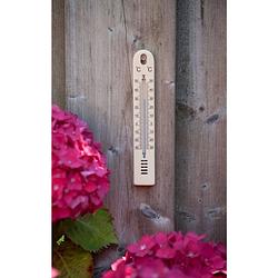 Foto van Nature - muurthermometer kunststof beige 17x2,5x0,5cm