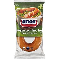 Foto van 2e halve prijs | unox rookworst vegetarische 250g aanbieding bij jumbo