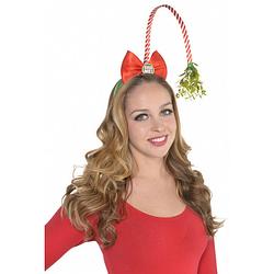 Foto van Amscan haarband mistletoe dames 24 cm rood one-size